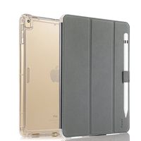 Valkit iPad Pro 12.9 Case 2017/2015 (Old Model,1st & 2nd Gen) - iPad Pro 12.9 Inch Cover Smart Folio Stand Protective Heavy Duty Rugged Armor Cases with Auto Wake/Sleep & Pencil Holder, Grey