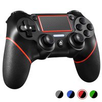 PS4 Controller ORDA Wireless Gamepad for Playstation 4/Pro/Slim/PC and Laptop with Motion Motors and Audio Function, Mini LED Indicator, USB Cable and Anti-Slip - Red