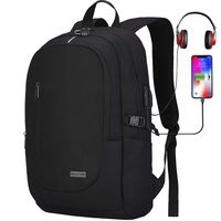 Laptop Backpack for Men Women Bookbag School Backpack with USB Charging Port Anti-Theft[Water Resistant] Work College Business Travel Computer Backpack Fits up to 15.6 inch Notebook