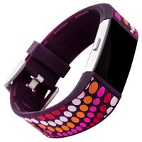 WITHit French Bull Replacement Band for use with Fitbit Charge 2 Band, Replacement Wristband Compatible with Fitbit Charge 2 Band (Purple)