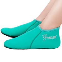 Seavenger Zephyr 3mm Neoprene Socks | Wetsuit Booties for Scuba Diving, Snorkeling, Swimming (Tropical Teal, Large)