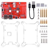 Kuman UPS Lithium Battery Pack Expansion Board Power Supply with Acrylic Case for Raspberry Pi 3 Model B, B+,Pi 2 Model B & Pi 1 Model B+ A+ A