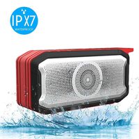 Bluetooth Speakers Portable Bluetooth Speaker Outdoor Waterproof IPX7 True Wireless Stereo Bluetooth 5.0 8-Hour Playtime Built-in Mic. Durable for Home Party Hiking Swimming Red