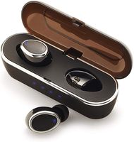 Wireless Earbuds Bluetooth 5.0 with Charging Case - True Wireless Earphones TWS Stereo Headphones in Ear Built-in Mic - Active Noise Cancelling Earbuds with Deep Bass - Sport Headset Black