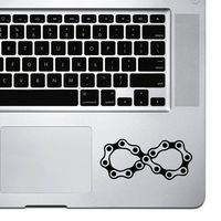 StickAny Palm Series Infinity Bike Chain Sticker for MacBook Pro, Chromebook, and Laptops (Black)