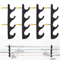 YYST Horizontal Fishing Rod Storage Rack Holder Wall Mount to Hold 8 Fishing Rods W Screws - No Fishing Rod