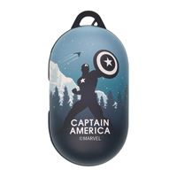 Marvel Avengers Galaxy Buds Case Protective Hard PC Shell Cover [Front LED Visible] Accessories - Shadow Captain America