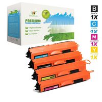 AZ Supplies Compatible Toner Cartridges Replacement for HP 130A CF350A, CF351A, CF352A, CF353A for use in HP Color LaserJet Pro MFP M176, M177fw Color Series (B,C,Y,M)