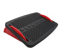 IO Crest Ergonomic Floating Tilt Foot Rest Textured Surface Reduce Muscle Strain, Black Red (SY-ACC65077)