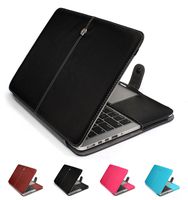 GranVela MacBook Notebook Premium Quality PU Leather Sleeve Bag, Skin Case Cover for Apple 13", 13.3" inch MacBook Pro with Retina Display-Black