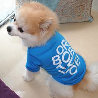 Hemlock Small Dog T-Shirt Pets, Teddy Clothes Puppy Cat Clothes Doggy Clothes Tee Shirts (M, Blue-2)