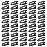 50pcs Black 3M Adhesive Cable Clips, Viaky Wire Management Clamps Cord Clips Holder for Home, Office, Cubicle, Car, Nightstand, Desktop PC TV Cable Organizer Runs