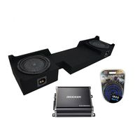 Compatible with 2004-2008 Ford F-150 Ext Super Cab Truck Kicker CompVT CVT10 Dual 10" Sub Box Enclosure & CXA600.1 (Renewed)