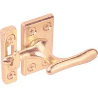 Defender Security U 9935 Casement Window Latch Lock, Brass Plated Finish