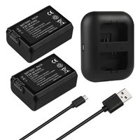 ARyee NP-FW50 Camera Battery Charger Set Compatible with Sony A6000 A6500 A6300 A7 A7II A7SII A7S A7S2 A7R A7R2 A7RII A55 A5100 RX10(1500mAh 2-Pack)