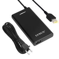 LVSUN Laptop Charger for Lenovo 65W 20V 3.25A with US Plug Power Cord - Slim AC Adapter Replacement Power Supply with USB Port for Phone - Slim-Tip for Lenovo-ThinkPad T450 T450s W550s X1 Carbon