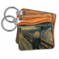 3dRose The Scream Painting by Edward Munch Key Chains, Set of 2 (kc_60716_1)