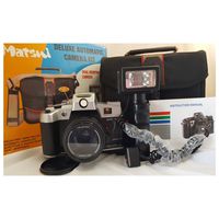 Matsui 35mm SLR All-Automatic Plastic Camera A with Flash Attachment & 50mm Lens