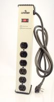Leviton 5100-IPS 6 Foot 14-3 SJT Cord Length, Aluminum Housing1449 3rd Edition, 125-Volt 15-Amp Surge Protected, 6-Outlet Strip with Switch, Beige