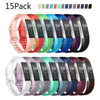 Wekin Replacement Silicone Sport Bands Compatible for Alta and Alta HR Fitness Tracker, Breathable Accessory Bracelet Strap Wristband for Women Men (Small(5.5"-6.7"), 15pcs)