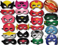 TONSY Superhero Masks for Kids Birthday Party Favors, Dress Up and Avengers Party Supplies (22 Packs) - Adjustable and Multiple Sizes for Boys, Girls and Adults