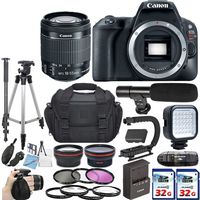 Canon EOS Rebel SL2 DSLR Camera Video Creator Kit with Canon EF-S 18-55mm is STM Lens + 2 x 32GB SD Card Accessory Bundle - International Version