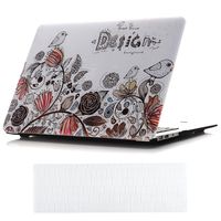 Macbook Pro 13.3 Inch with Retina Display Case and Keyboard Cover,Sunway Ultra Thin Beautiful Floral Hard Case Cover for Macbook Pro 13.3 Inch with Retina Display(A1502/A1425) - Hand Drawn