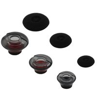 ALXCD Gel Eartips for Plantronics Voyager 5200 Headset, S/M/L 3 Pcs Soft Gel Ear Tips & 3 Pcs Foam Cover Tips, Fit for Plantronics Headset Voyager 5200 (Black/Red-SML)