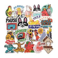 Laptop Stickers Interesting Graffiti Stickers Water Resistant Sticker for Laptop, Water Bottle, Phone, Luggage, Cars, Bicycles, Skateboard 20Pcs