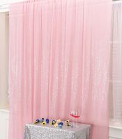 PartyDelight Sequin Backdrop Wedding Curtain Special Events, Party, Pink, 4FTx6FT