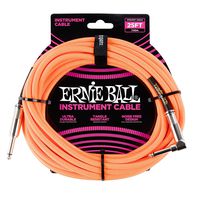 Ernie Ball Instrument Cable, Neon Orange, 25 ft