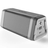 AOMAIS Real Sound Portable Bluetooth Speakers Loud Bass 20H Playtime IPX5 Waterproof 100ft Range Built-in Mic, Wireless Stereo Pairing Speakers for Outdoor, Travel Grey