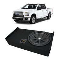 Compatible with 2009-2015 Ford F-150 Super Crew Truck Kicker Comp C12 Single 12" Sub Box Enclosure - Final 4 Ohm
