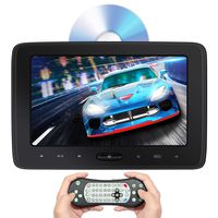 Headrest DVD Player for Car 10.1 inch, Automatic Top Loading, Sync Screens, Play Games, FM/IR, HDMI Input, AV Out/in, USB/SD Card, Car Back Seat TV Monitor with Mount and Remote Control
