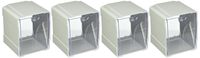 Deflecto Tilt Bins, 5.2" x 5.54" x 4.65", White, 4-Pieces (421103)