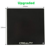 Creality Ender 3 Glass Bed, Upgraded 3D Printer Platform Tempered Glass Plate Build Surface, 235x235x4mm