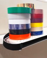 Decorative Gondola Shelving Vinyl Insert for Ticket Channel 130 FT. x 1.25 in. - 5 Pack, Black