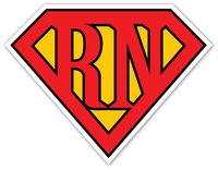 Super Hero RN Registered Nurse BSN LPN Gift for Nurse 3M Vinyl Decal Bumper Sticker 4x5 inches