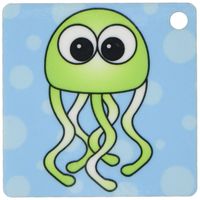 3dRose Green Kawaii Jellyfish - Key Chains, 2.25 x 4.5 inches, set of 2 (kc_6348_1)