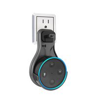 Echo Dot Wall Mount, Outlet Holder Hanger Stand for Echo Dot 2nd Generation, A Spacing - Saving Dot Accessories Case for Your Smart Home Speakers without Messy Wires or Screws, Black
