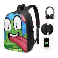 ZGHOME Un-Speak-able Tongue School Laptops Backpack Bookbag with USB Charging Port Water Resistant Daypacks 17 in Notebook Bag