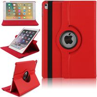 New iPad 2017 9.7 Case Cover,TechCode 360 Degrees Rotating Multi Function Screen Protective Flip Folio Stand Smart Case Cover for 2017 Apple New iPad 9.7 inch Tablet (Red)