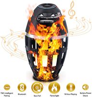 BixMe LED Flame Speakers,Torch Atmosphere Bluetooth Speakers,Outdoor Portable Speakers with Stereo Sound,LED Flickers Warm Table Lamp,TWS Supported,BT4.2 for iPhone/iPad/Android,Best Gift Choice.