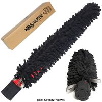 WOOLLYWORMIT Wheel Brush, Handle-Less Auto and Car Detailing Tool with Integrated Lug-Nut Cleaner, Flexible Soft Chenille Microfiber Wheel Cleaner with NO Metal Parts Exposed, NO Rim Scratching