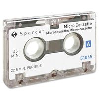 Sparco Dictation Cassette, Micro, 45 Minute (SPR51045)