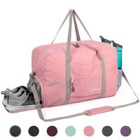Sports Gym Bag with Wet Pocket & Shoes Compartment, Travel Duffel Bag for Men and Women Lightweight, Pink