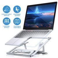 Humixx  Laptop Stand, Foldable Computer Holder with 5 Adjustable Degrees, Ergonomic Design Laptop Riser Compatible with Apple MacBook/Air/Pro and Laptops 10 to 15.6 Inches