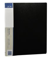 Lion File-N-View Presentation Display Book, 6-Pocket, Black, 1 Book (41006-BK)