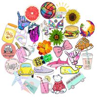 VSCO Stickers Pack,Vinyl Waterproof Stickers for Water Bottle 32 Pack,Trendy Vsco Girl Essential Stuff Stickers. Decals for Laptop, Luggage, Car, Skateboard, Motorcycle, Bicycle