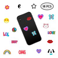 Decals Stickers for Laptop, iPhone, Computer, Car, Wall 18 PCs Pack - Metal Adhesive Decal Sticker Set for Women and Girls - Great Party Favors, Stocking Stuffers